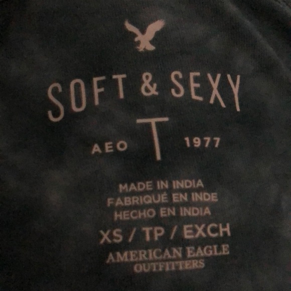 Blue tie dye soft and sexy long sleeve - Picture 5 of 5